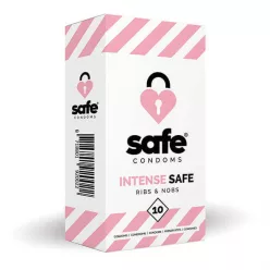 SAFE Intense Safe - bordázott-pontozott óvszer (10db) - Bio és natúr intim termékek