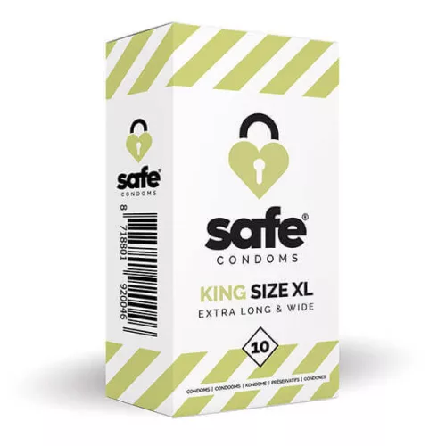 SAFE King Size XL - extra nagy óvszer (10db) - Bio és natúr intim termékek