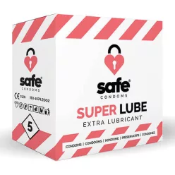 SAFE Super Lube - extra síkos óvszer (5db) - Bio és natúr intim termékek