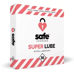 SAFE Super Lube - extra síkos óvszer (36 db) - Bio és natúr intim termékek