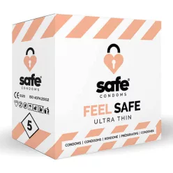 SAFE Feel Safe - vékony óvszer (5db) - Bio és natúr intim termékek