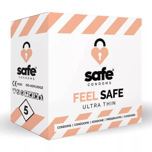 SAFE Feel Safe - vékony óvszer (5db) - Bio és natúr intim termékek