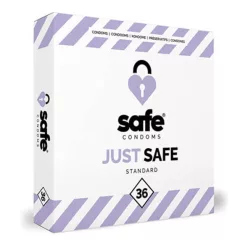 SAFE Just Safe - standard, vaníliás óvszer (36 db) - Bio és natúr intim termékek