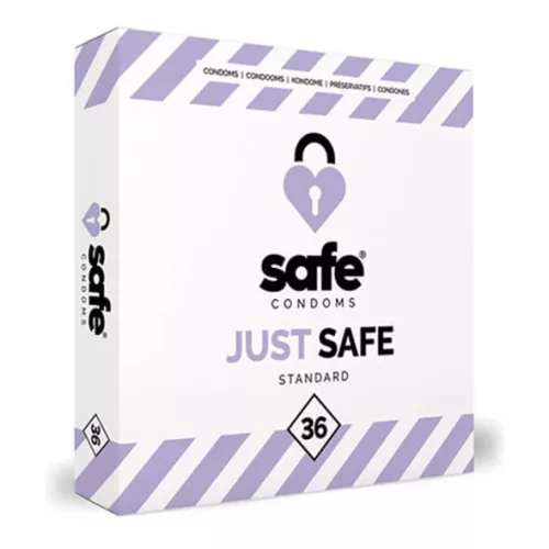SAFE Just Safe - standard, vaníliás óvszer (36 db) - Bio és natúr intim termékek