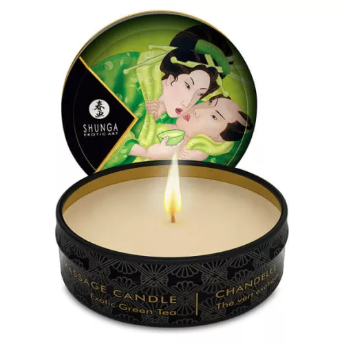 Shunga - masszázsgyertya - zöld tea (30 ml) - Bio és natúr intim termékek