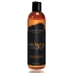 Intimate Earth - energetizáló masszázsolaj - narancs-gyömbér (120 ml) - Bio és natúr intim termékek