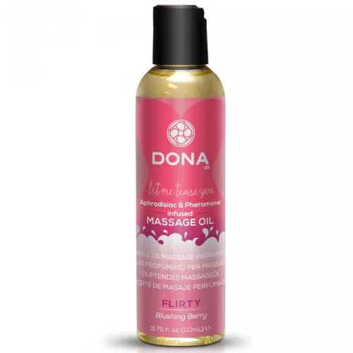 DONA Scented Blushing Berry - illatos masszázsolaj (110ml) - Bio és natúr intim termékek