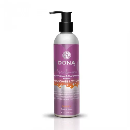 DONA Scented Tropical Tease - illatos masszázs krémgél (235ml) - Bio és natúr intim termékek
