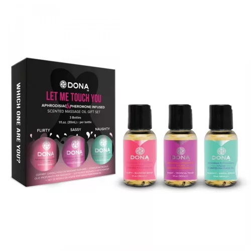 DONA Scented - mini illatos masszázsolaj szett (3 x 30 ml) - Bio és natúr intim termékek