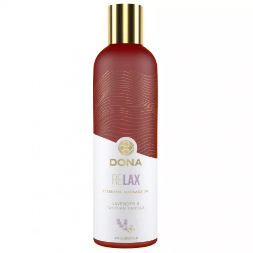 Dona Relax - vegán masszázsolaj - levendula-vanília (120 ml) - Bio és natúr intim termékek