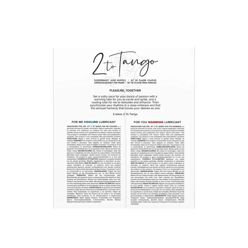 System JO Tango - melegítő/hűsítő vízbázisú síkosító szett (2x60 ml) - Bio és natúr intim termékek