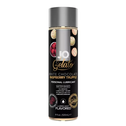 Jo Gelato fehér csokis málnás trüffel - ehető, vízbázisú síkosító (120 ml) - Bio és natúr intim termékek