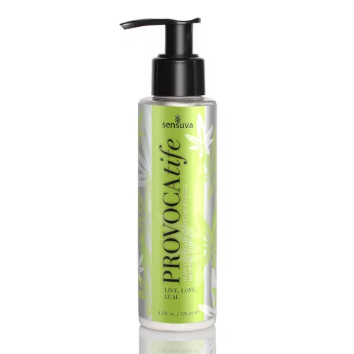 Sensuva Provocatife Hemp - pumpás feromonos masszázsgél (120 ml) - Bio és natúr intim termékek