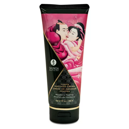 Shunga - masszázs krém - málna (200 ml) - Bio és natúr intim termékek