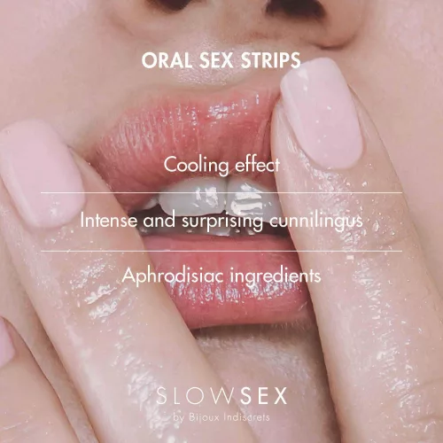 Slow Sex - ehető orál szex lapok - menta (7 db) - Bio és natúr intim termékek