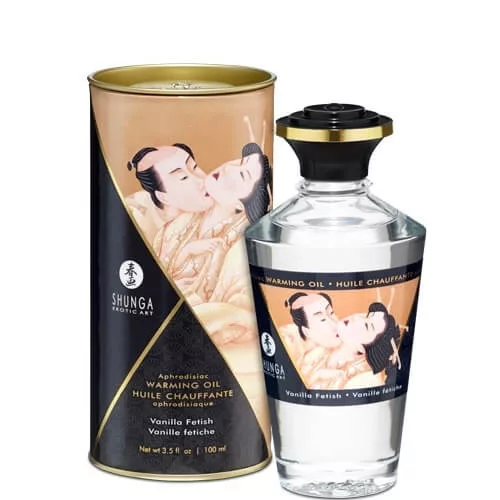 Shunga - melegítő hatású masszázsolaj - vanília (100ml) - Bio és natúr intim termékek