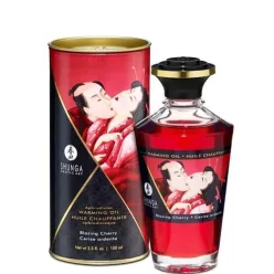 Shunga - melegítő hatású masszázsolaj - cseresznye (100ml) - Bio és natúr intim termékek
