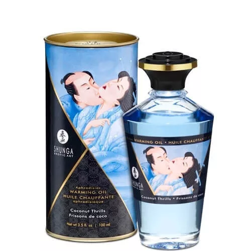 Shunga - melegítő hatású masszázsolaj - kókusz (100ml) - Bio és natúr intim termékek