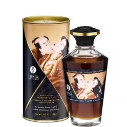 Shunga - melegítő hatású masszázsolaj - krémes latte (100ml) - Bio és natúr intim termékek
