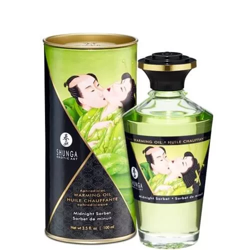 Shunga - melegítő hatású masszázsolaj - midnight sorbet (100ml) - Bio és natúr intim termékek