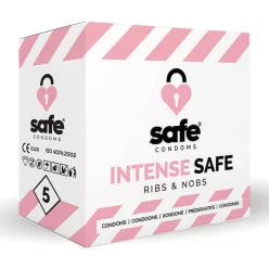 SAFE Intense Safe - bordázott-pontozott óvszer (5db) - Bio és natúr intim termékek