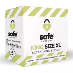 SAFE King Size XL - extra nagy óvszer (5db) - Bio és natúr intim termékek