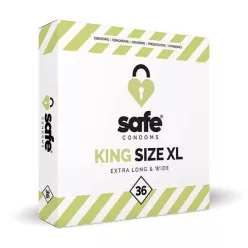 SAFE King Size XL - extra nagy óvszer (36 db) - Bio és natúr intim termékek