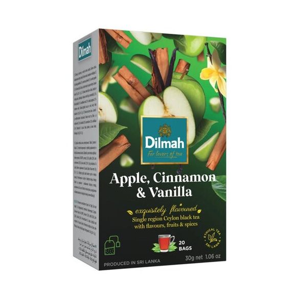Dilmah apple-cinnamon aromás fekete tea aromazáró dobozban 30 g