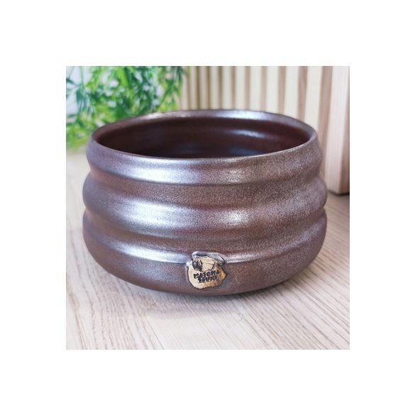 Matcha Tsuki Chawan kerámia tál barna