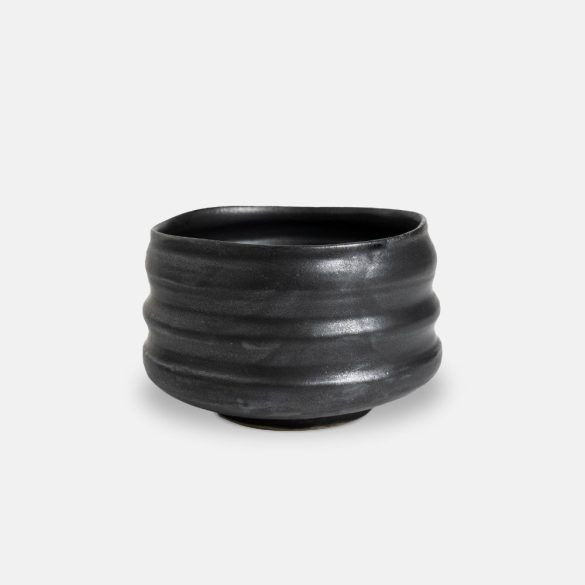 Matcha Tsuki Chawan kerámia tál fekete