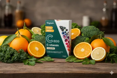 Vegnum C-vitamin + élőflóra + citrus bioflavonoid 30 db - Bio és natúr étrendkiegészítők