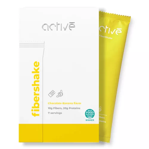 active FiberShake - csokoládé-banán - 7 adag - Bio és natúr étrendkiegészítők