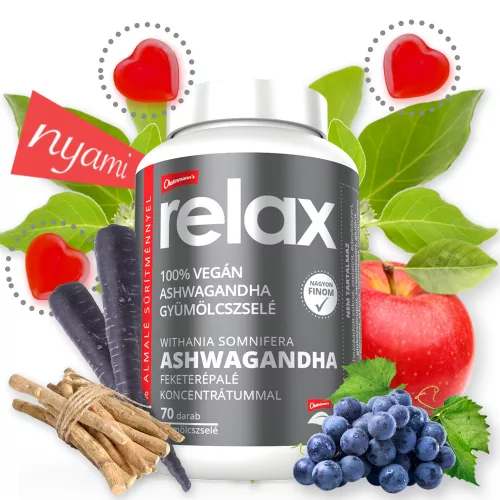Nani  RELAX Ashwagandha gyümölcszselé (70db) feketerépalé koncentrátummal - Bio és natúr étrendkiegészítők