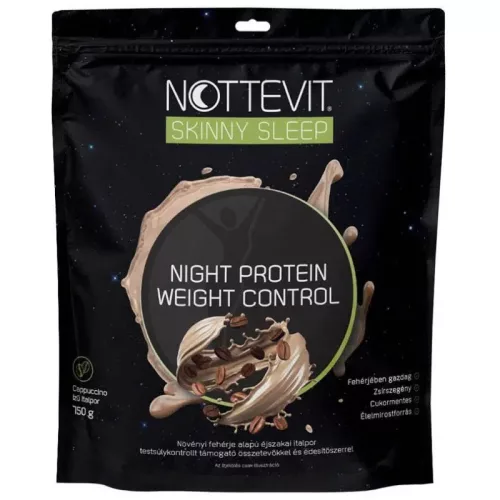 Nottevit Skinny Sleep Night Protein Weight Control – cappuccino ízű italpor – 750g   Lejárat: 2026.02.08. - 