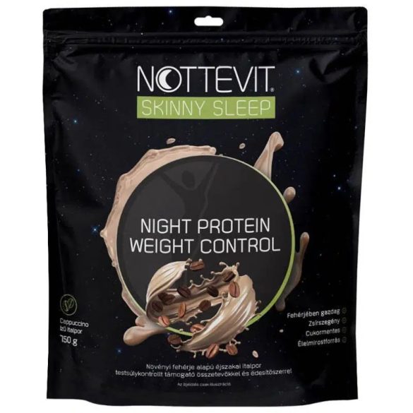 Nottevit Skinny Sleep Night Protein Weight Control – cappuccino ízű italpor – 750g   Lejárat: 2026.02.08.