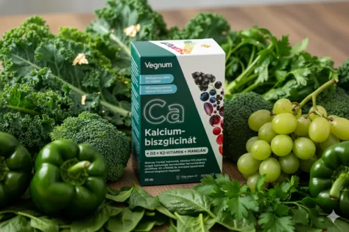 Vegnum kalcium-biszglicinát + D3 + K2 + mangán 30 db - Bio és natúr étrendkiegészítők