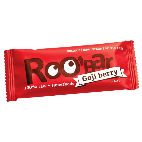 Roobar 100% raw bio gyümölcsszelet goji bogyóval 30 g akciós termékkép 1