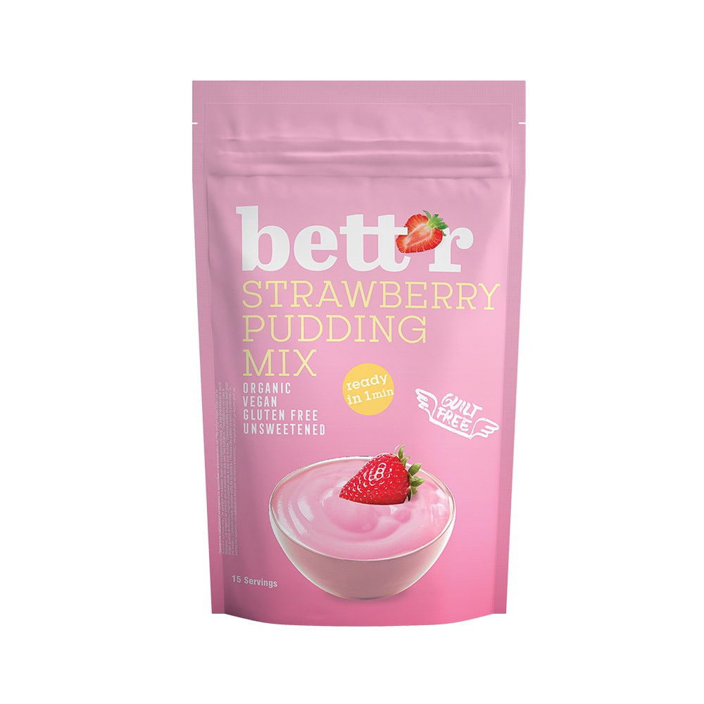 Bettr bio vegán gluténmentes epres pudingpor 150 g