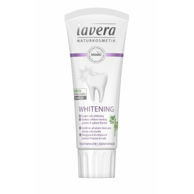 Lavera basis sensitive bio fogkrém whitening bambusz-fluorid 75 ml akciós termékkép 1