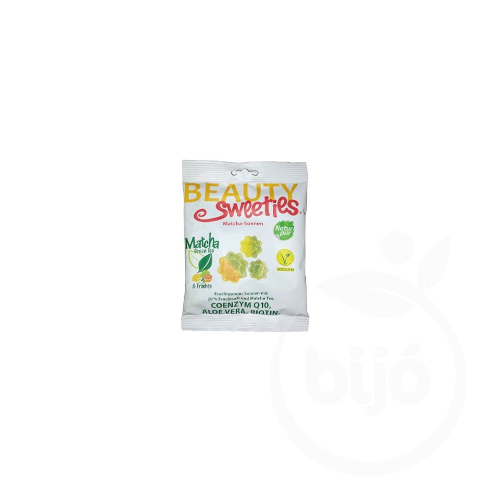 Beauty Sweeties gluténmentes vegán gumicukor matcha napocskák 125 g