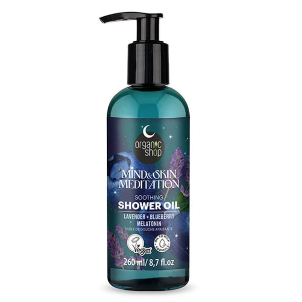 Organic Shop Nyugtató tusolóolaj levendulával, áfonyával és melatoninnal