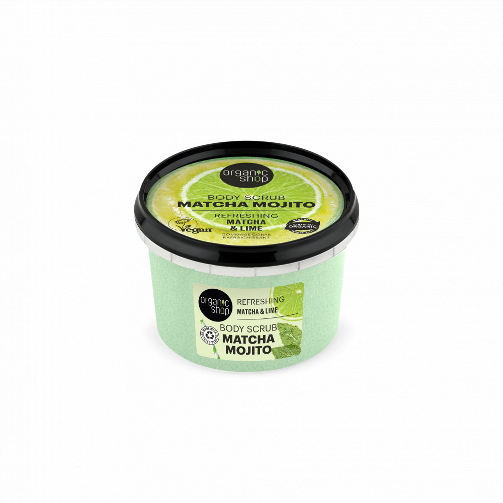 Organic Shop Frissítő testradír matcha-val és lime-mal akciós termékkép 1