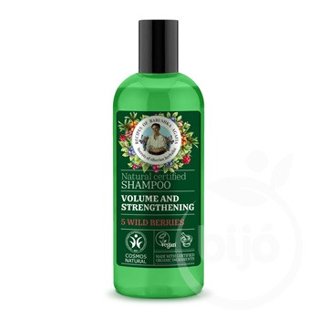 Babushka Agafia bio erősítő és volumennövelő sampon 5 féle vadon termő bogyóval 260 ml akciós termékkép 1