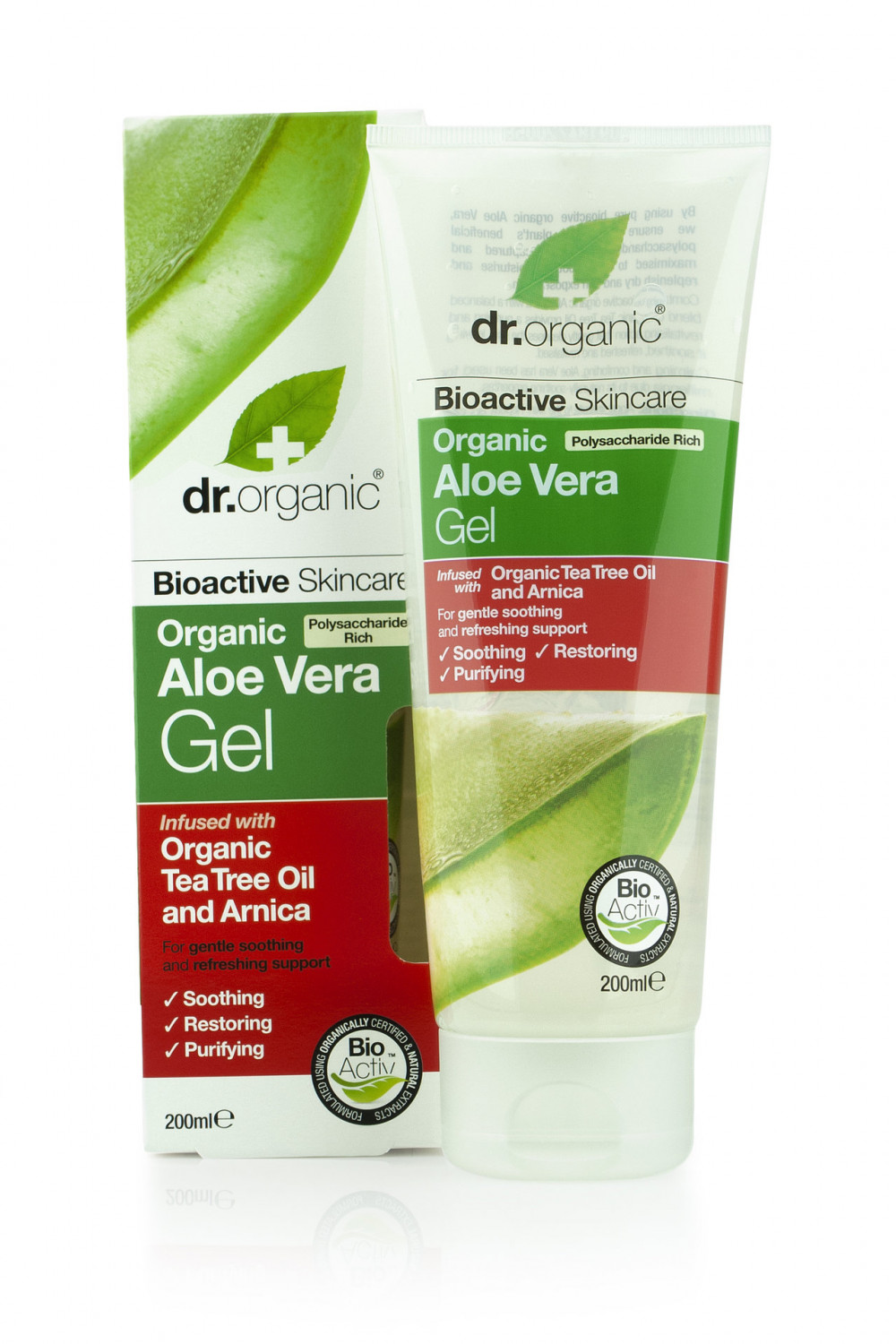 Dr.organic bio aloe vera gél teafaolajos 200 ml akciós termékkép 1
