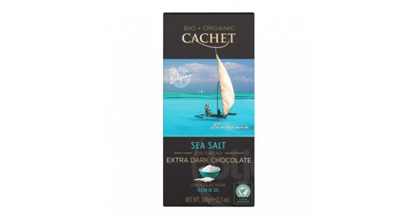 Cachet bio táblás étcsokoládé sós 72% 100 g