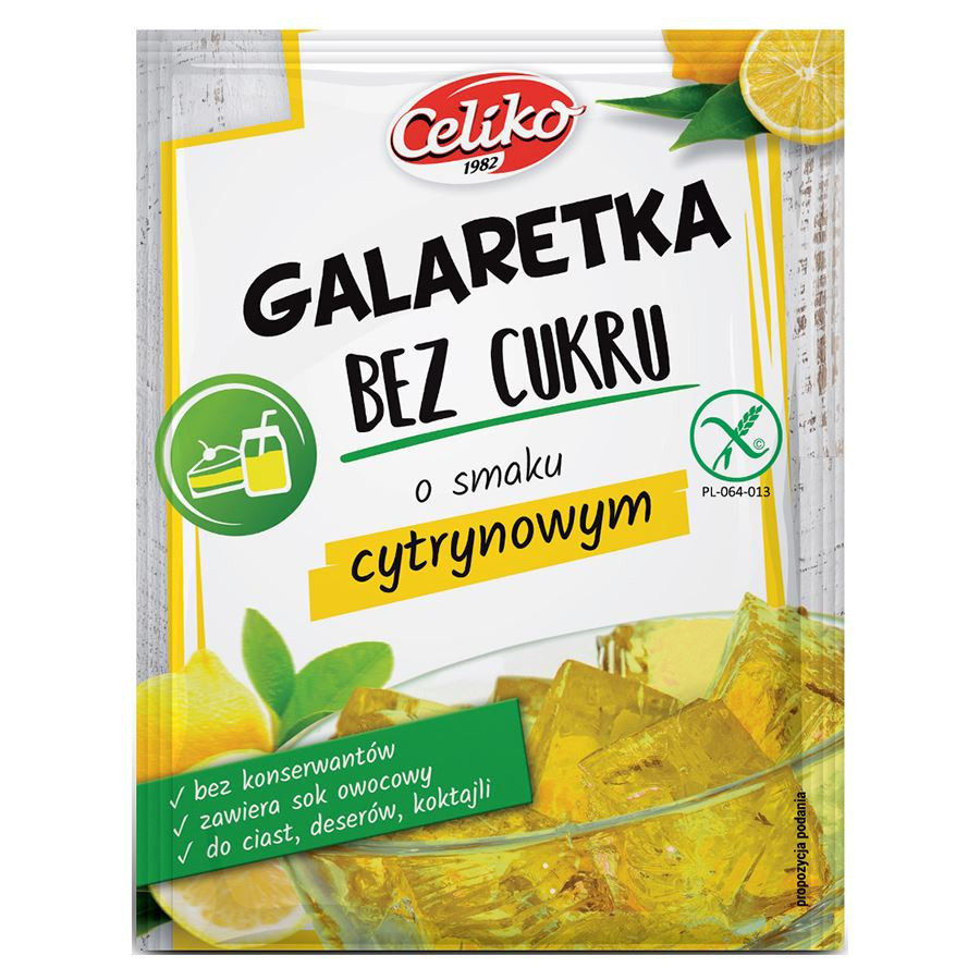 Celiko tortazselé cukormentes citrom 14 g