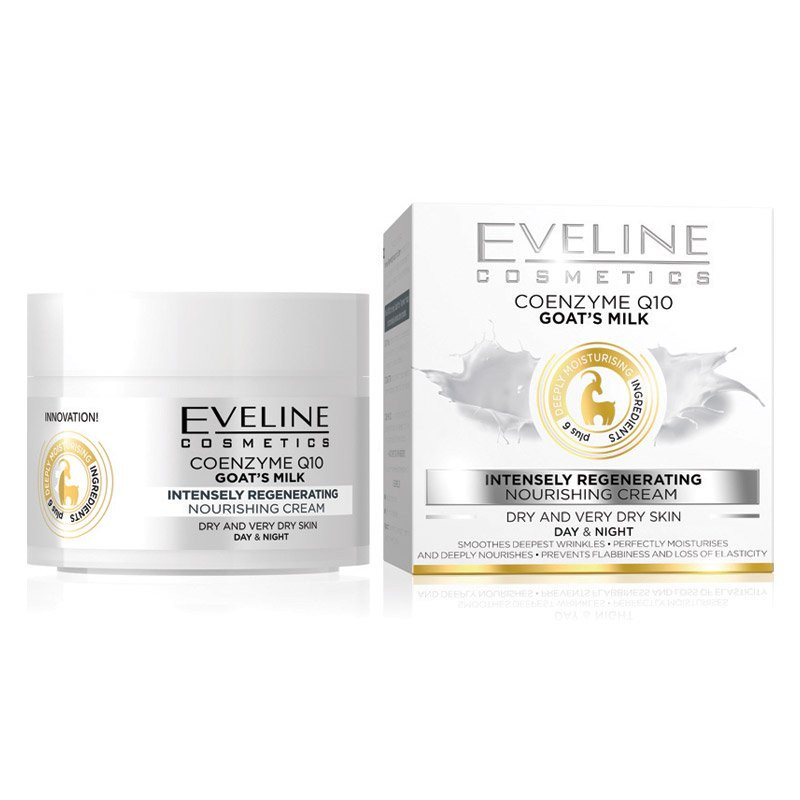 Eveline nature line coenzyme q10+kecsketejes intenzív regeneráló arckrém 50 ml