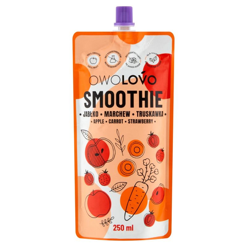 Owolovo smoothie alma-sárgarépa-eper 250 ml