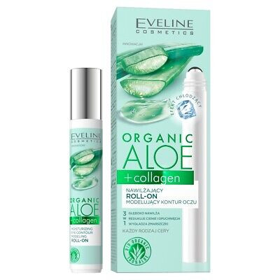 Eveline organic aloe+collagen hidratáló szemkontúr formázó roll-on 15 ml akciós termékkép 1