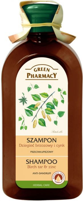 Green Pharmacy Bylinný Šampón proti lupinám s výťažkom z brezovej kôry a zinkom (350ml)